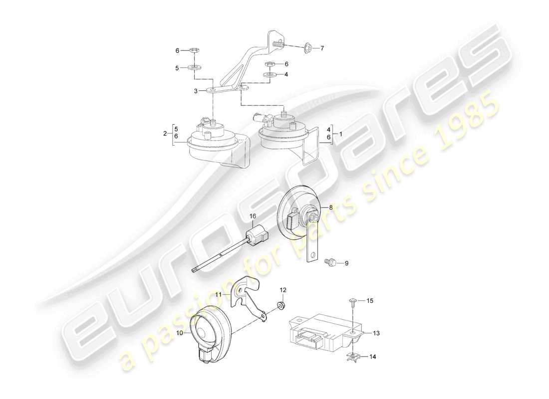 a part diagram from the porsche 2009 (987 cayman) parts catalogue