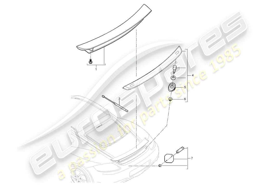 a part diagram from the porsche 2012 (987 cayman) parts catalogue
