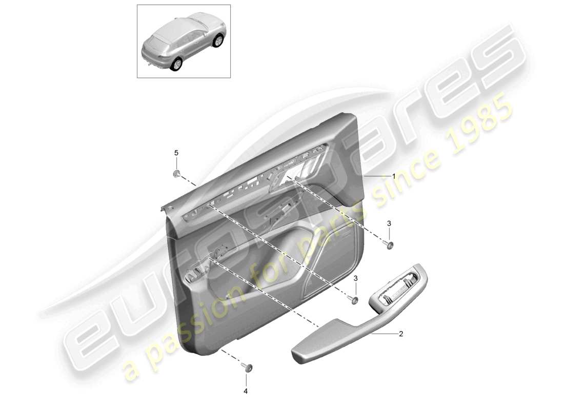 a part diagram from the porsche 2015 (macan) parts catalogue