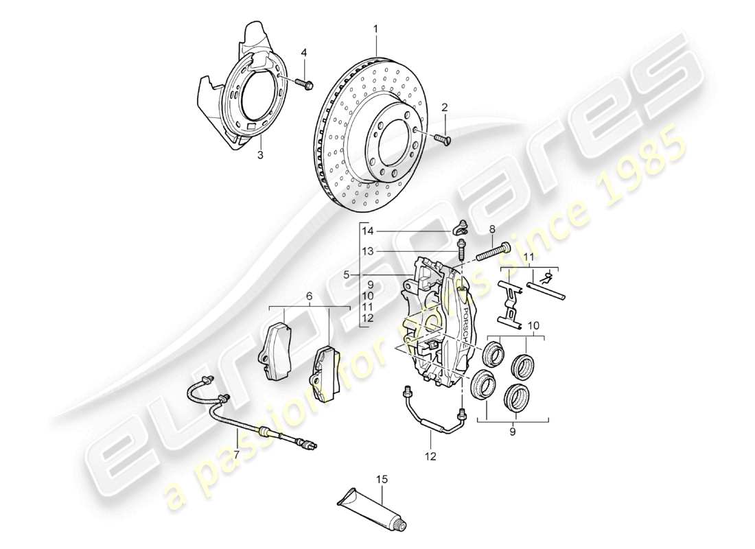 VIEW PARTS DIAGRAMS FROM THE PORSCHE CAYMAN PARTS CATALOGUE a part diagram from the porsche cayman parts catalogue