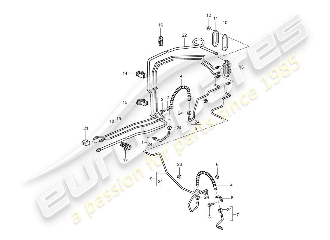 a part diagram from the porsche 2008 (987 cayman) parts catalogue