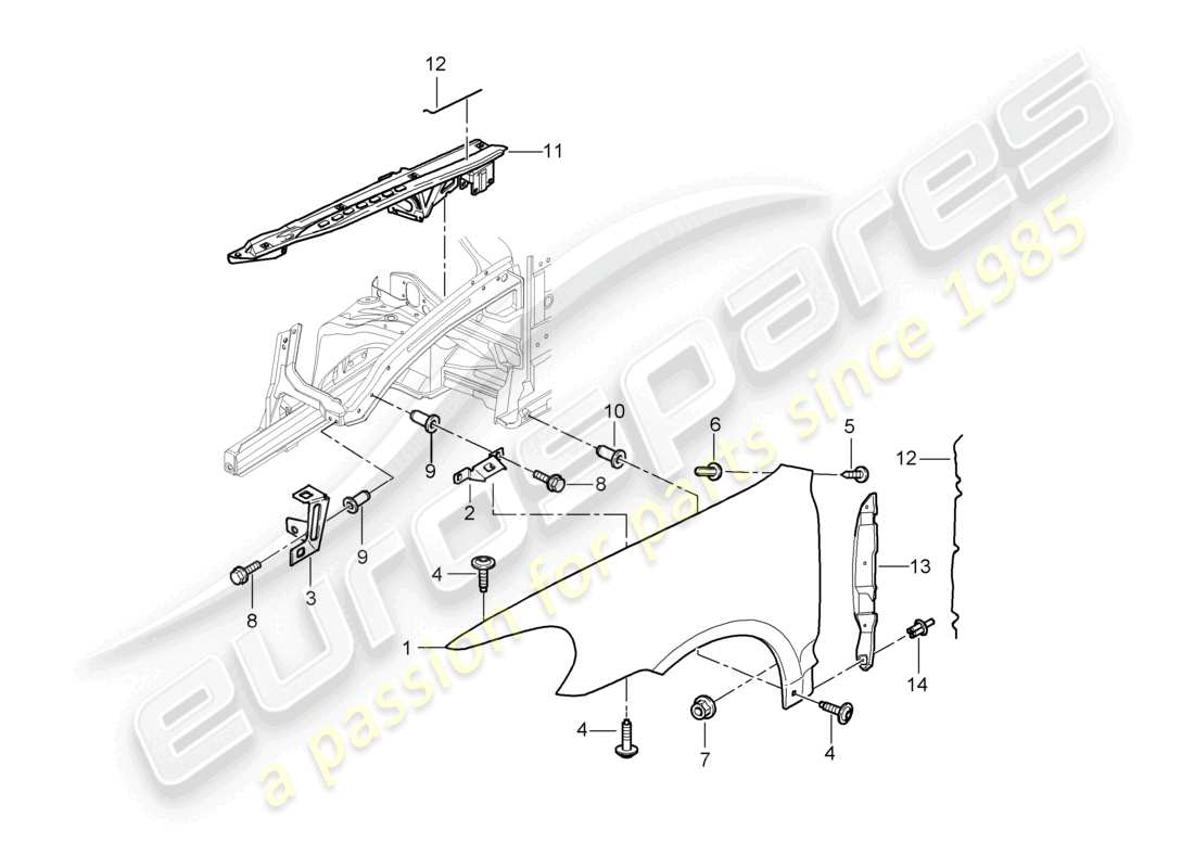 a part diagram from the porsche cayenne parts catalogue