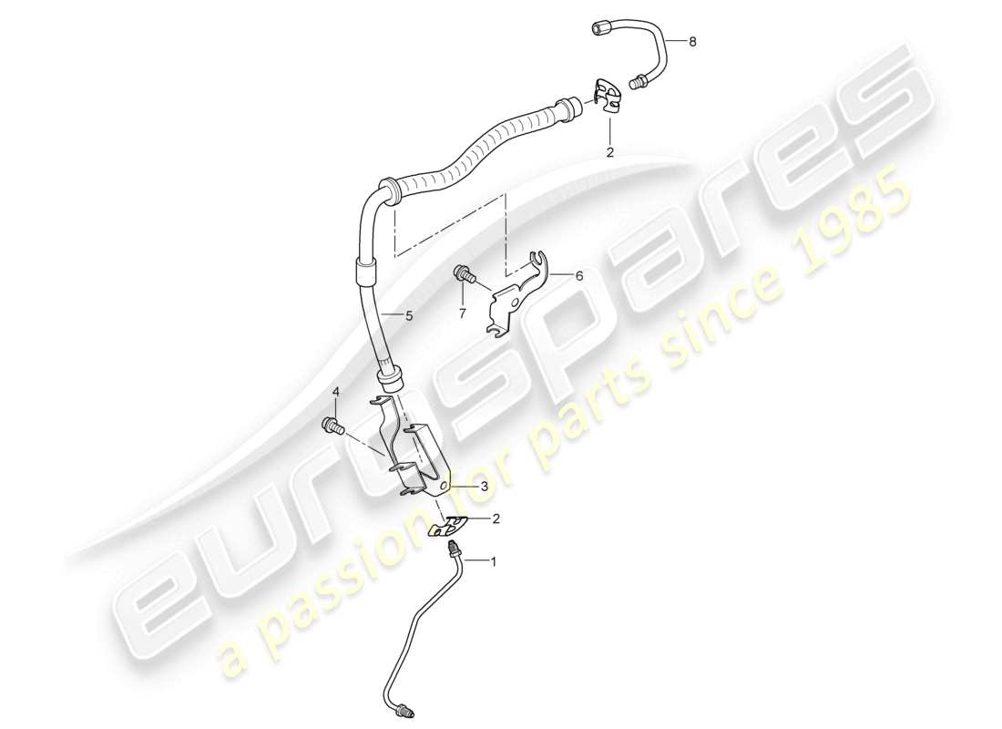 a part diagram from the porsche 2009 (cayenne e1 9pa) parts catalogue