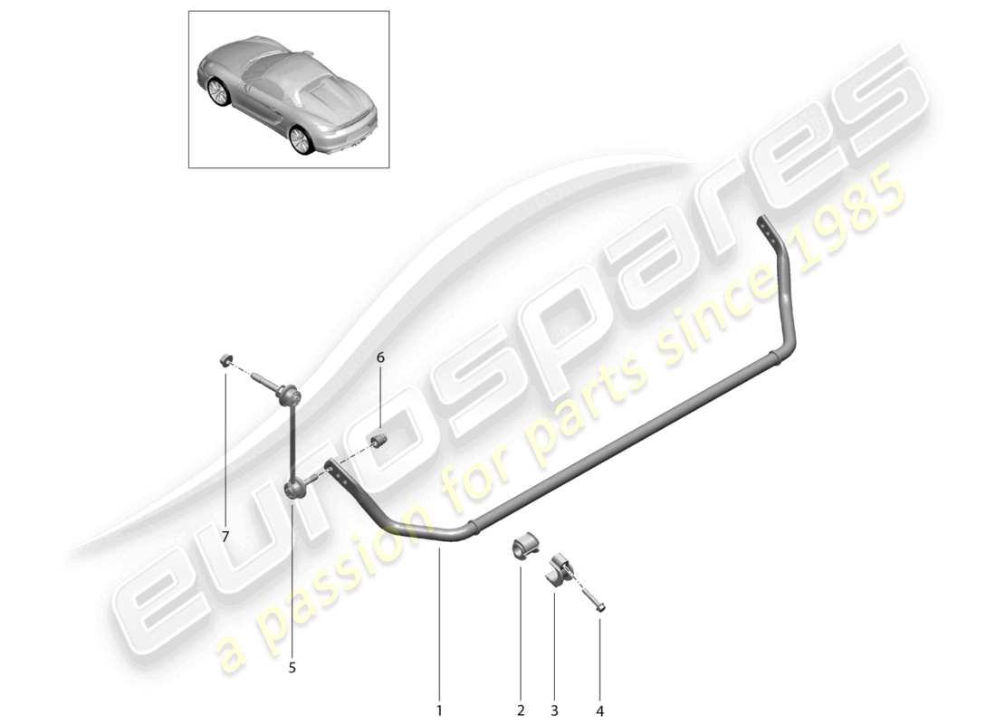 a part diagram from the porsche 2016 (981 boxster spyder) parts catalogue