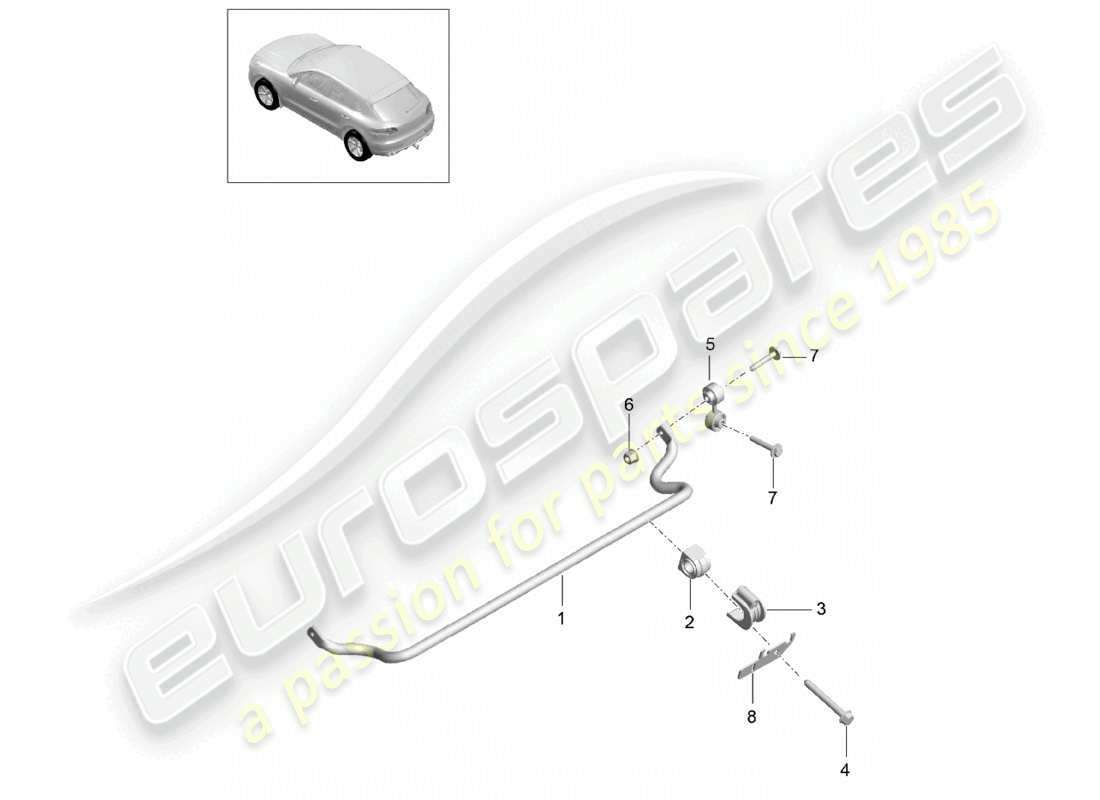 a part diagram from the porsche 2018 (macan) parts catalogue