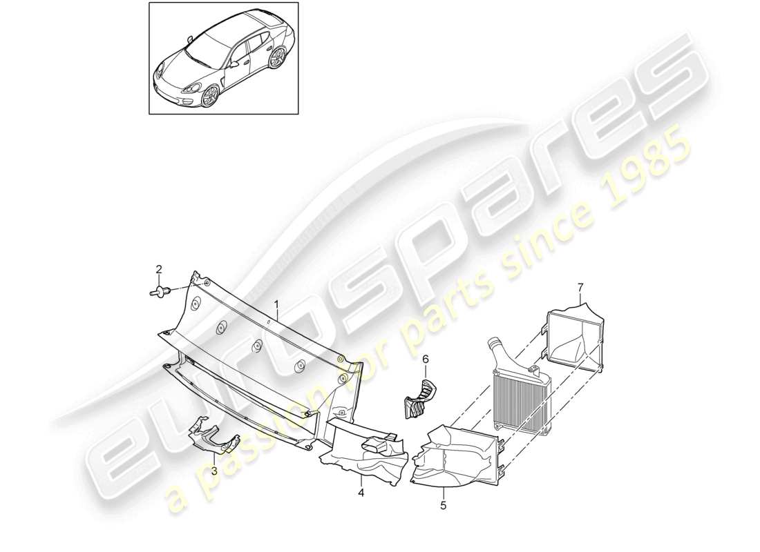 VIEW PARTS DIAGRAMS FROM THE PORSCHE PANAMERA PARTS CATALOGUE a part diagram from the porsche panamera parts catalogue