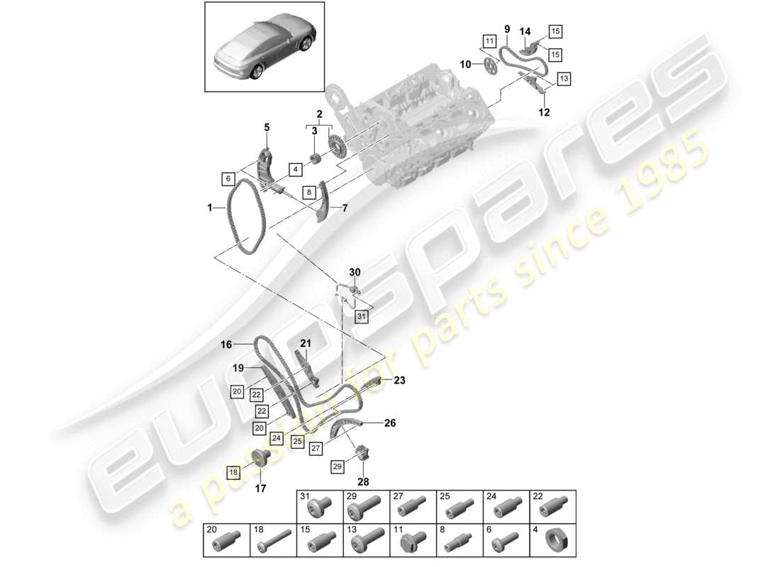a part diagram from the porsche panamera parts catalogue