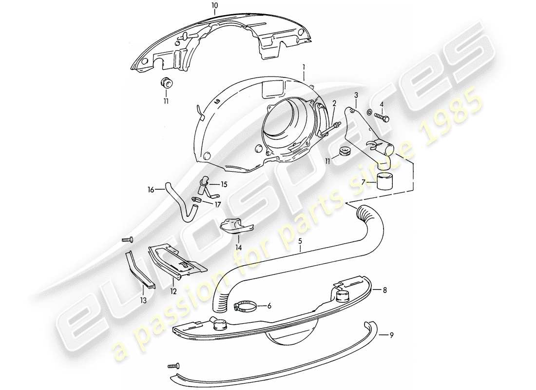 a part diagram from the porsche 1960 (356b/356c) parts catalogue