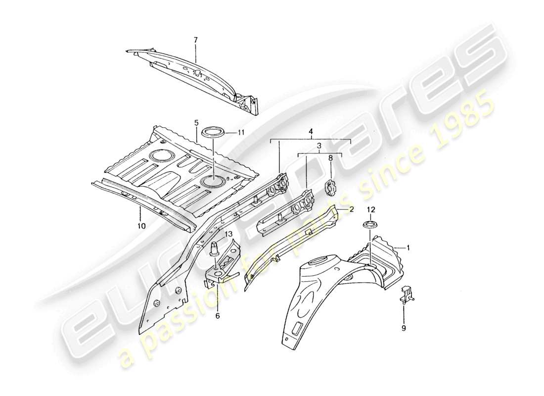 a part diagram from the porsche 1998 (986 boxster) parts catalogue