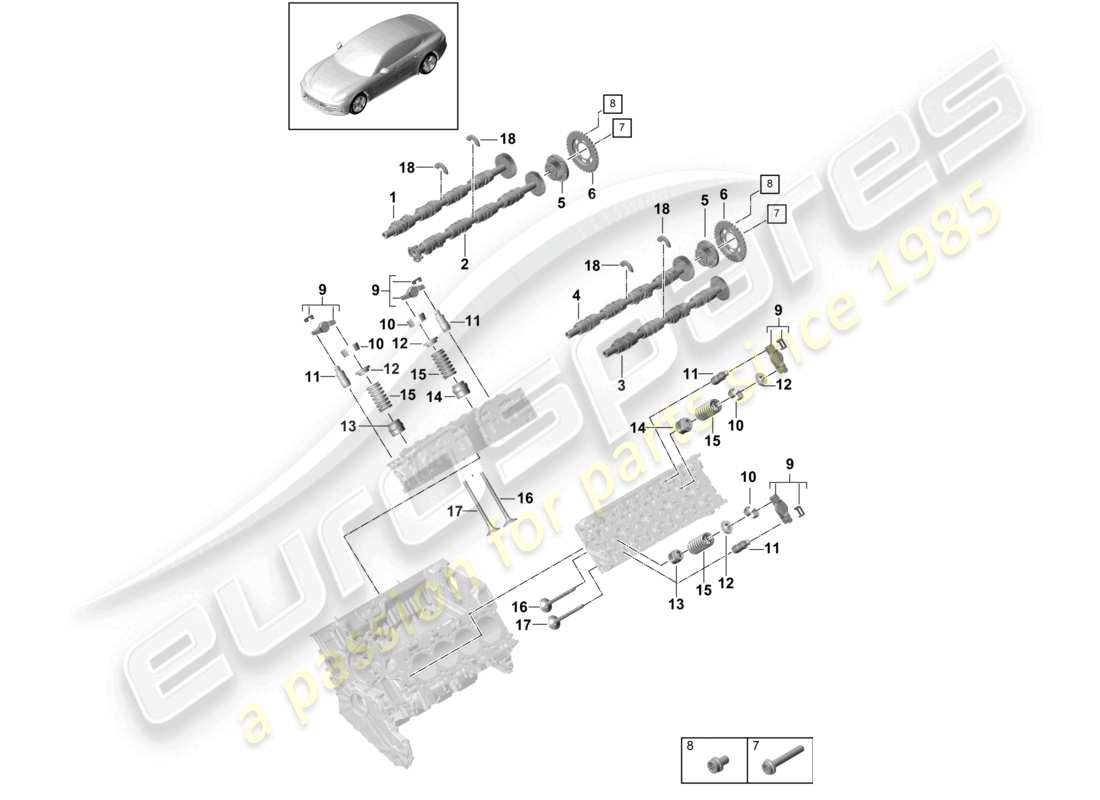 a part diagram from the porsche panamera parts catalogue