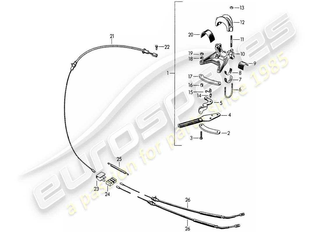a part diagram from the porsche 356 parts catalogue