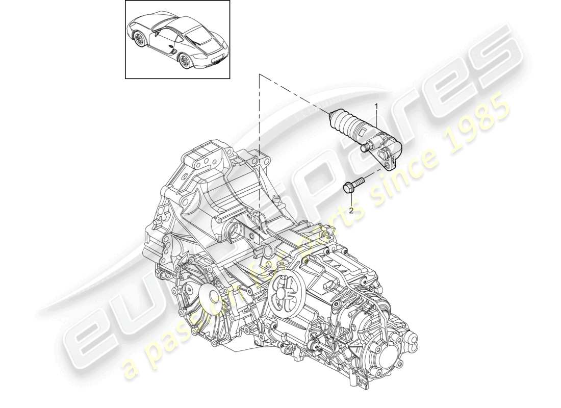 a part diagram from the porsche 2010 (987 cayman) parts catalogue