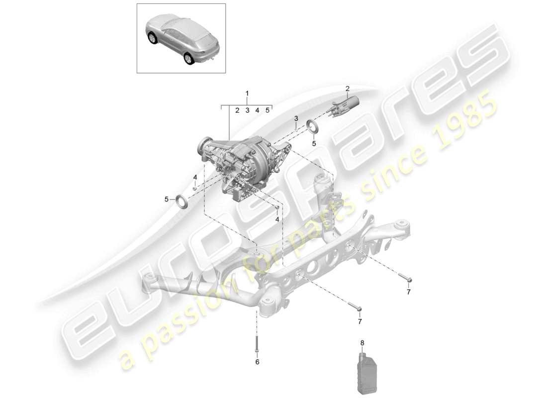 a part diagram from the porsche macan parts catalogue
