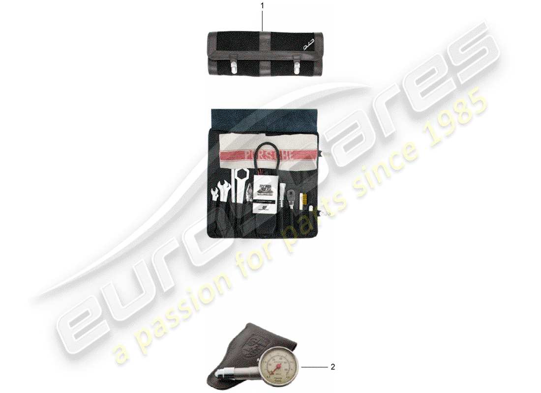 a part diagram from the porsche 2014 (accessories) parts catalogue