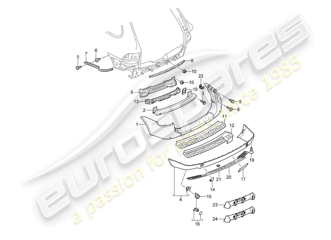 a part diagram from the porsche 2004 (cayenne e1 9pa) parts catalogue