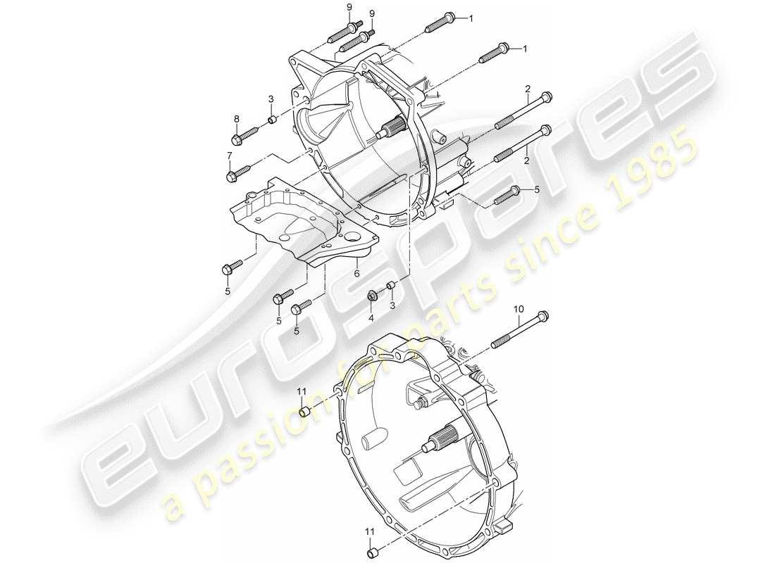 a part diagram from the porsche 2009 (cayenne e1 9pa) parts catalogue