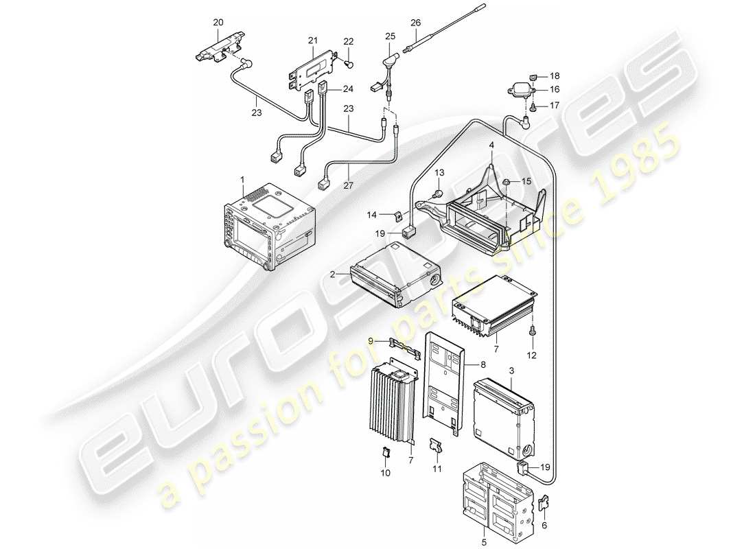 a part diagram from the porsche 997 parts catalogue