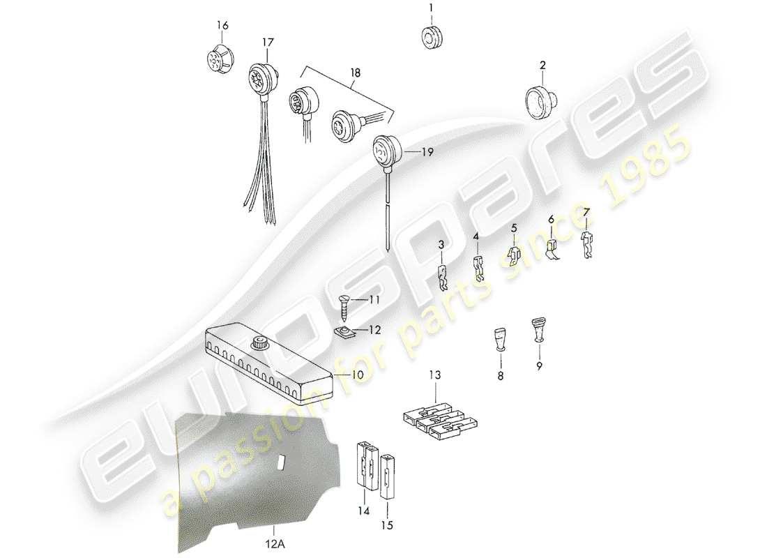 a part diagram from the porsche 1966 (911/912) parts catalogue