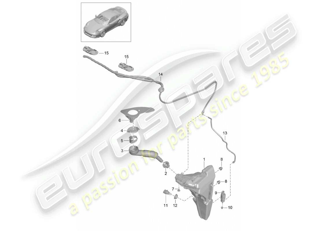 a part diagram from the porsche 991 parts catalogue