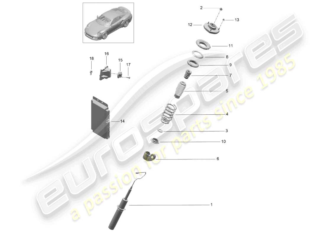 VIEW PARTS DIAGRAMS FROM THE PORSCHE 991 PARTS CATALOGUE a part diagram from the porsche 991 parts catalogue