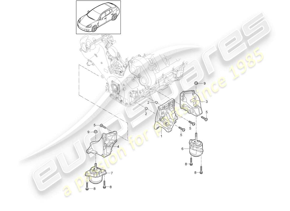 a part diagram from the porsche 2015 (panamera 970) parts catalogue