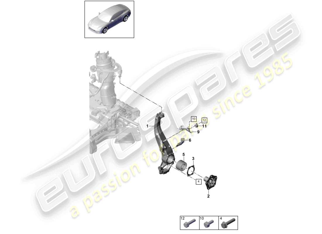 a part diagram from the porsche 2020 (panamera 971-1) parts catalogue