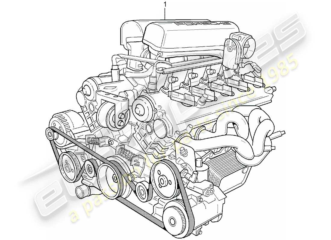 a part diagram from the porsche 2002 (refurbished and exchange catalogue) parts catalogue
