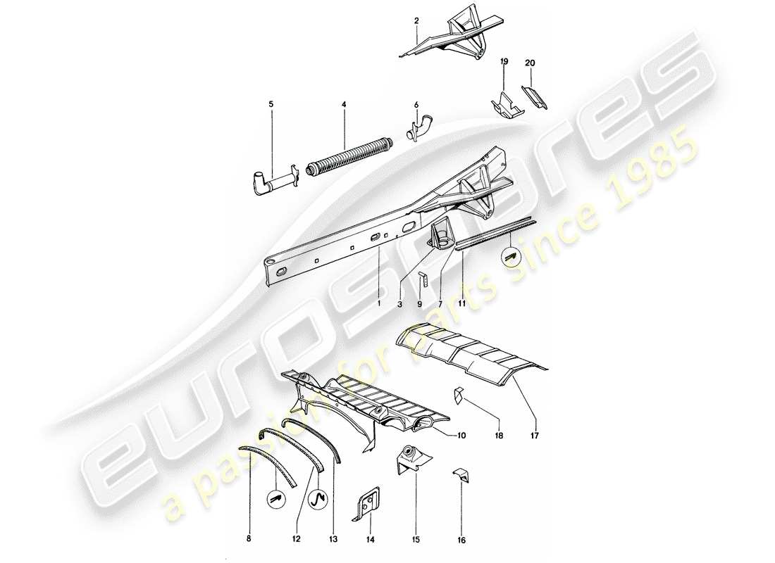 a part diagram from the porsche 914 parts catalogue