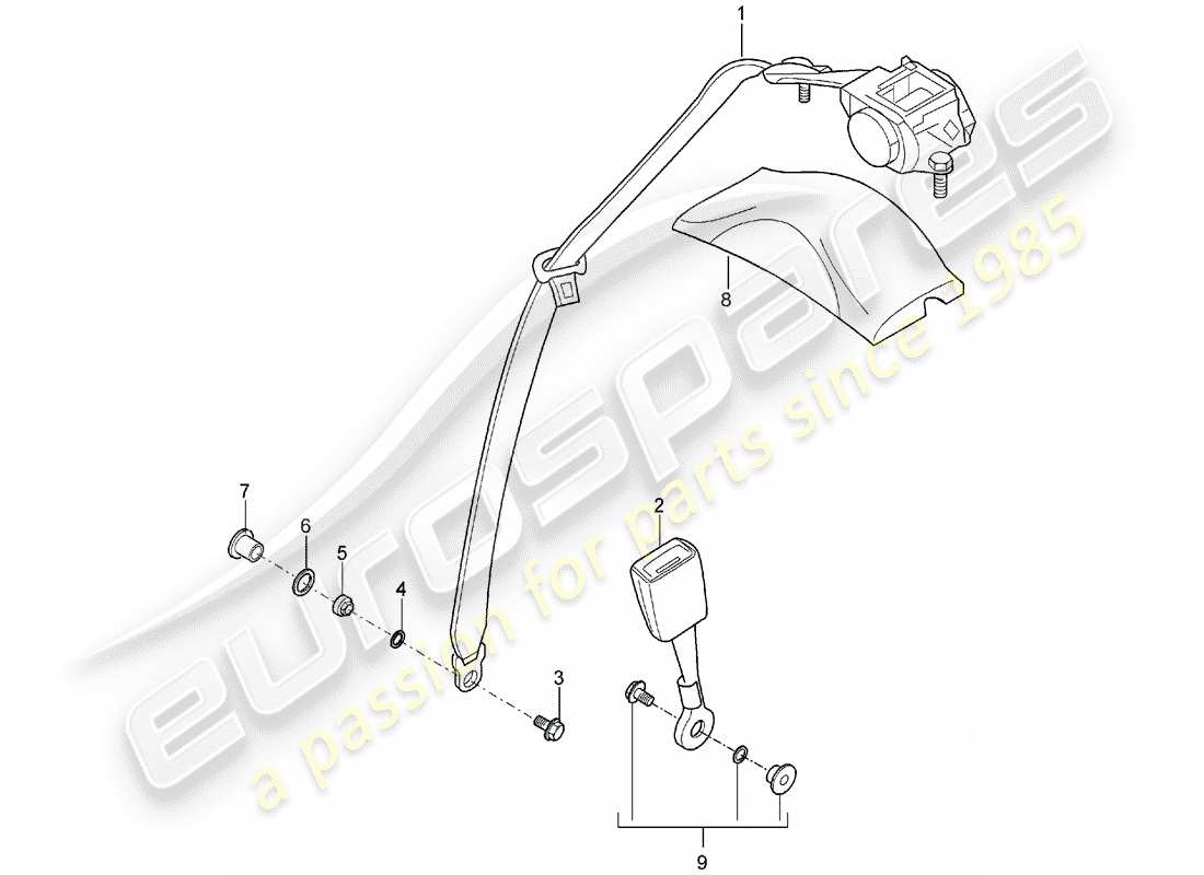 a part diagram from the porsche 2005 (carrera gt) parts catalogue