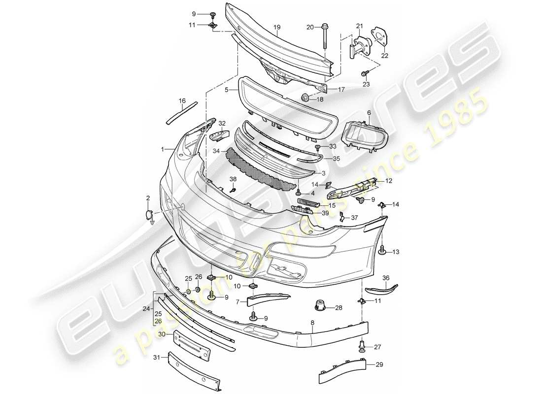 a part diagram from the porsche 997 parts catalogue