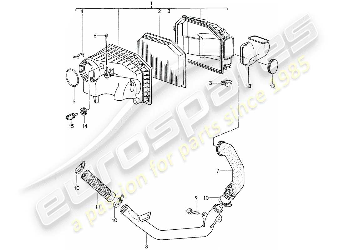 a part diagram from the porsche 1996 (993) parts catalogue