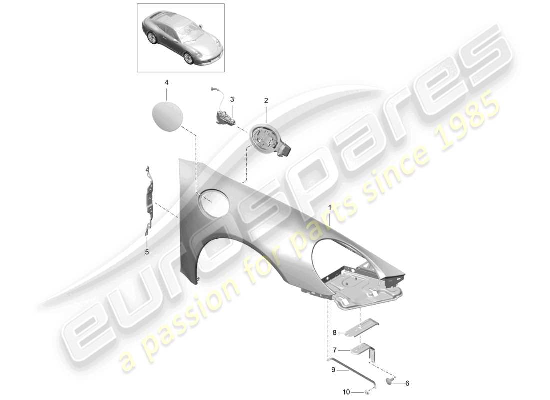 VIEW PARTS DIAGRAMS FROM THE PORSCHE 991 PARTS CATALOGUE a part diagram from the porsche 991 parts catalogue