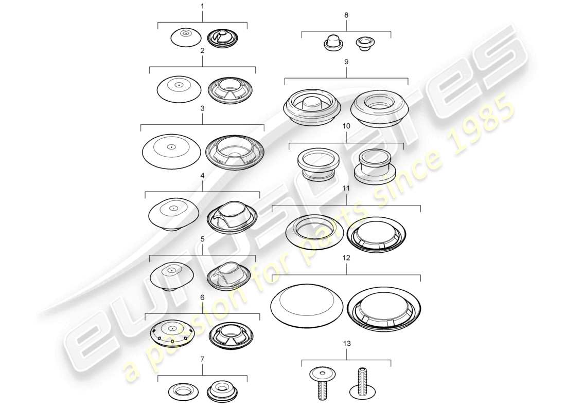 a part diagram from the porsche 2015 (panamera 970) parts catalogue