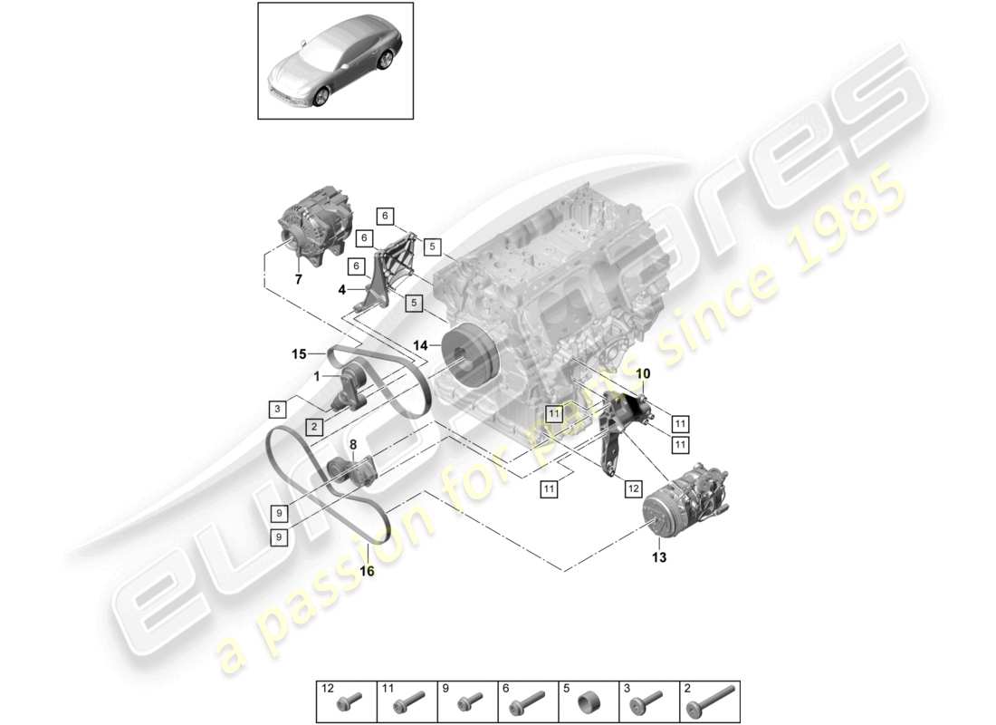 a part diagram from the porsche 2019 (panamera 971-1) parts catalogue