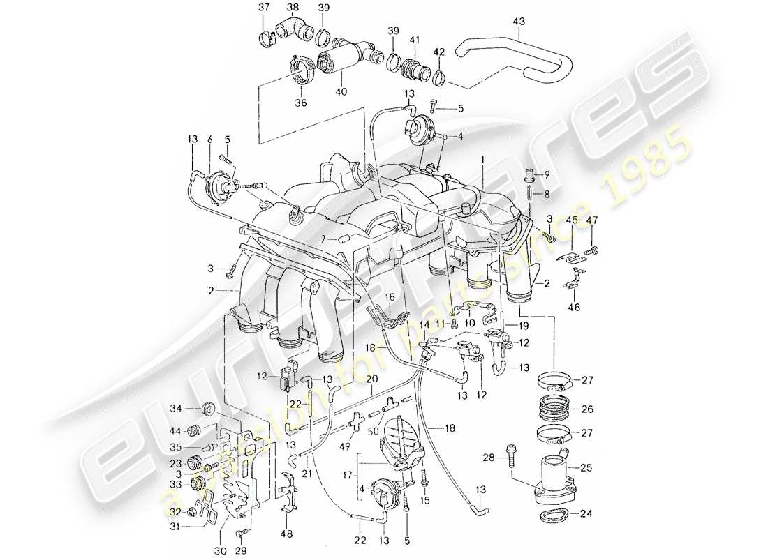 a part diagram from the porsche 1994 (993) parts catalogue