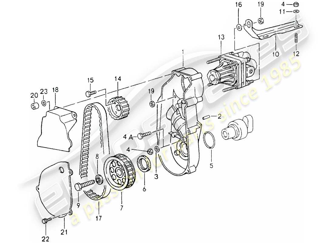 a part diagram from the porsche 964 parts catalogue