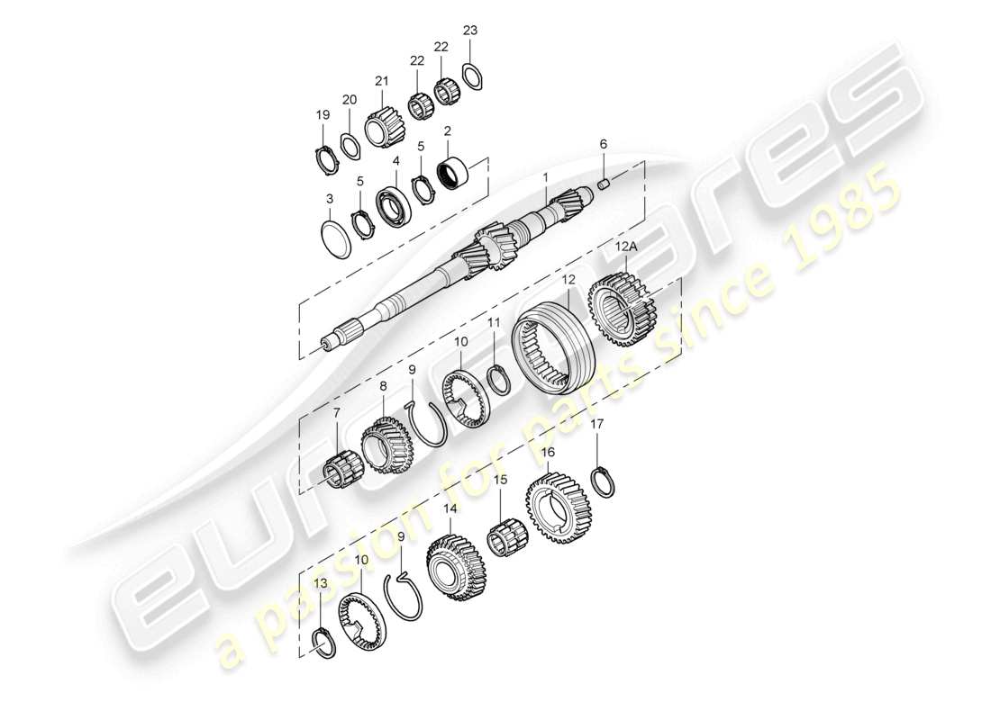 a part diagram from the porsche 2007 (987 boxster) parts catalogue