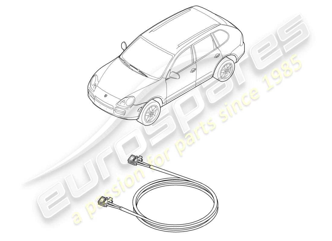 a part diagram from the porsche 2007 (cayenne e1 9pa) parts catalogue