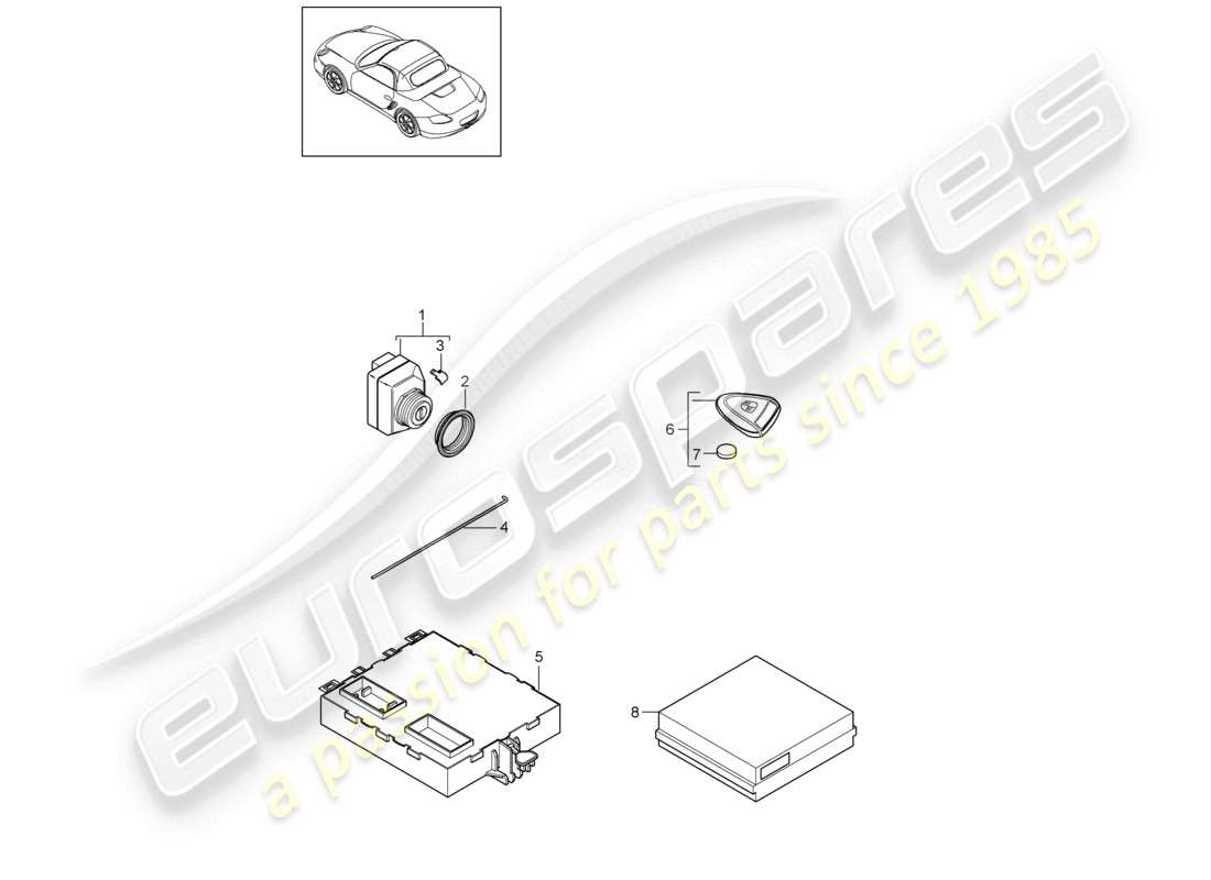 a part diagram from the porsche 2009 (987 boxster) parts catalogue