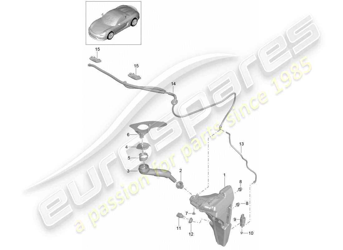 a part diagram from the porsche boxster parts catalogue