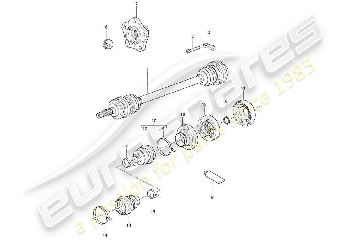 a part diagram from the porsche 2006 (987 cayman) parts catalogue