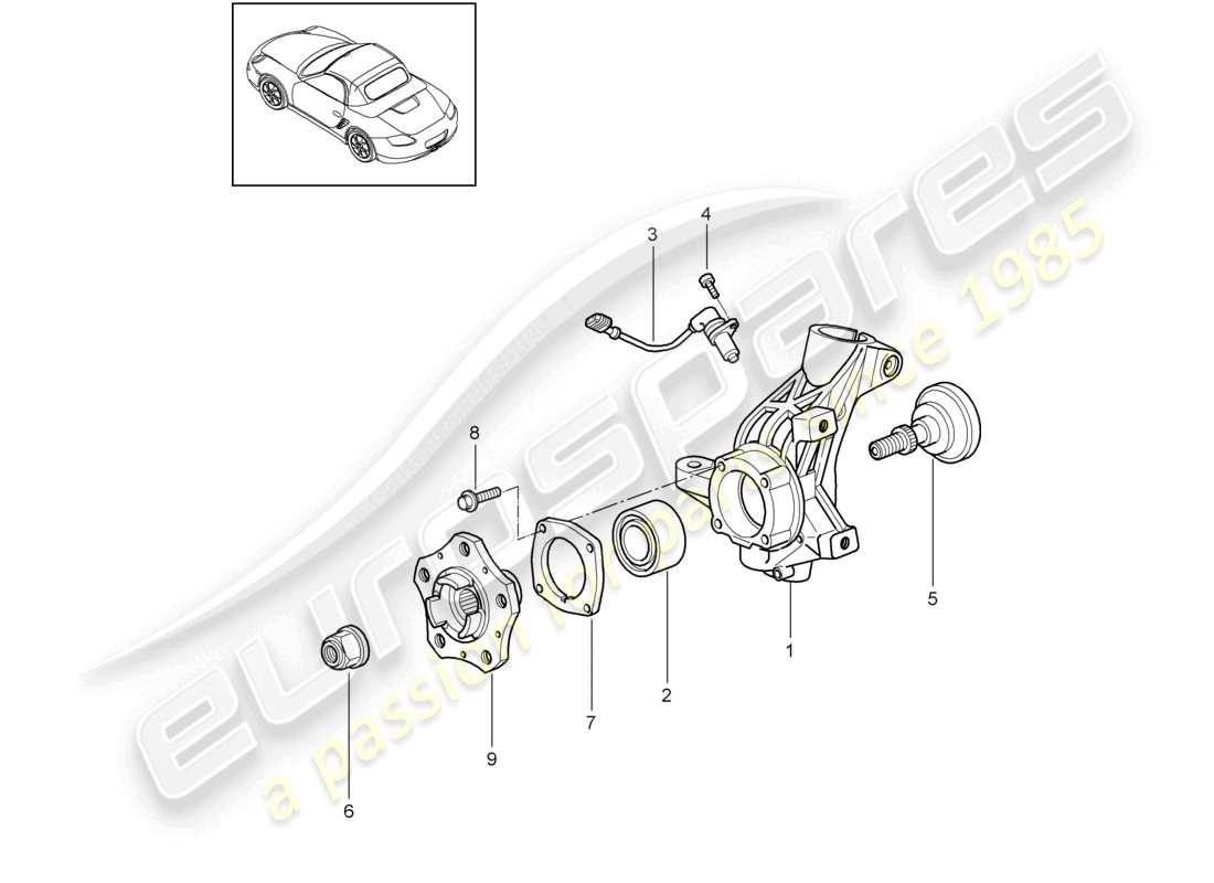 a part diagram from the porsche boxster parts catalogue
