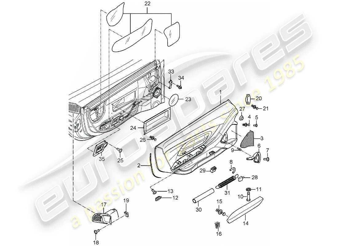 a part diagram from the porsche 2005 (carrera gt) parts catalogue