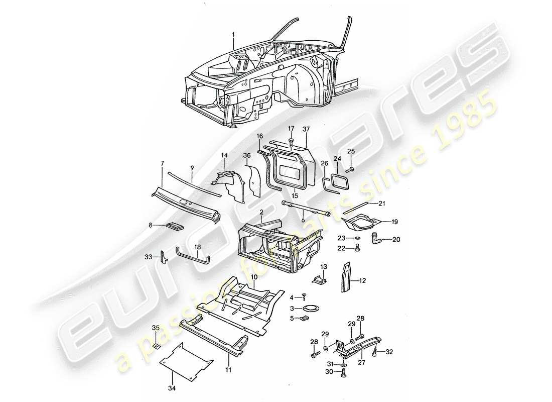 a part diagram from the porsche 1987 (959) parts catalogue
