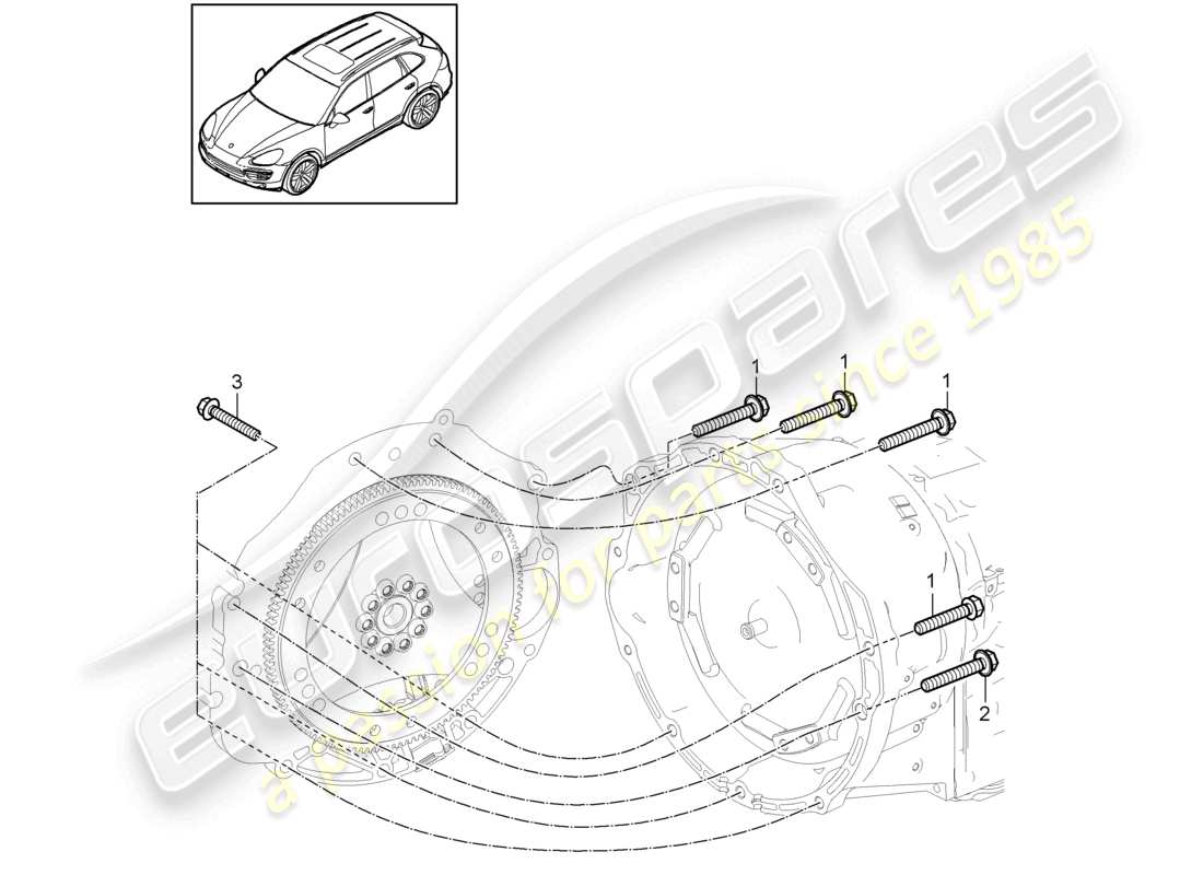 a part diagram from the porsche 2017 (cayenne e2 92a) parts catalogue