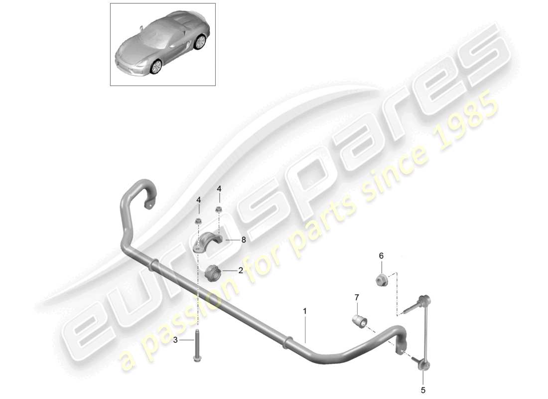 a part diagram from the porsche 2016 (981 boxster spyder) parts catalogue