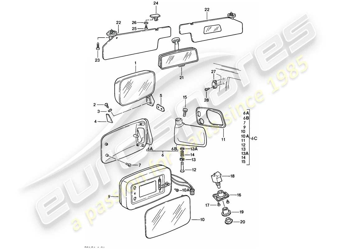 a part diagram from the porsche 1978 (924) parts catalogue