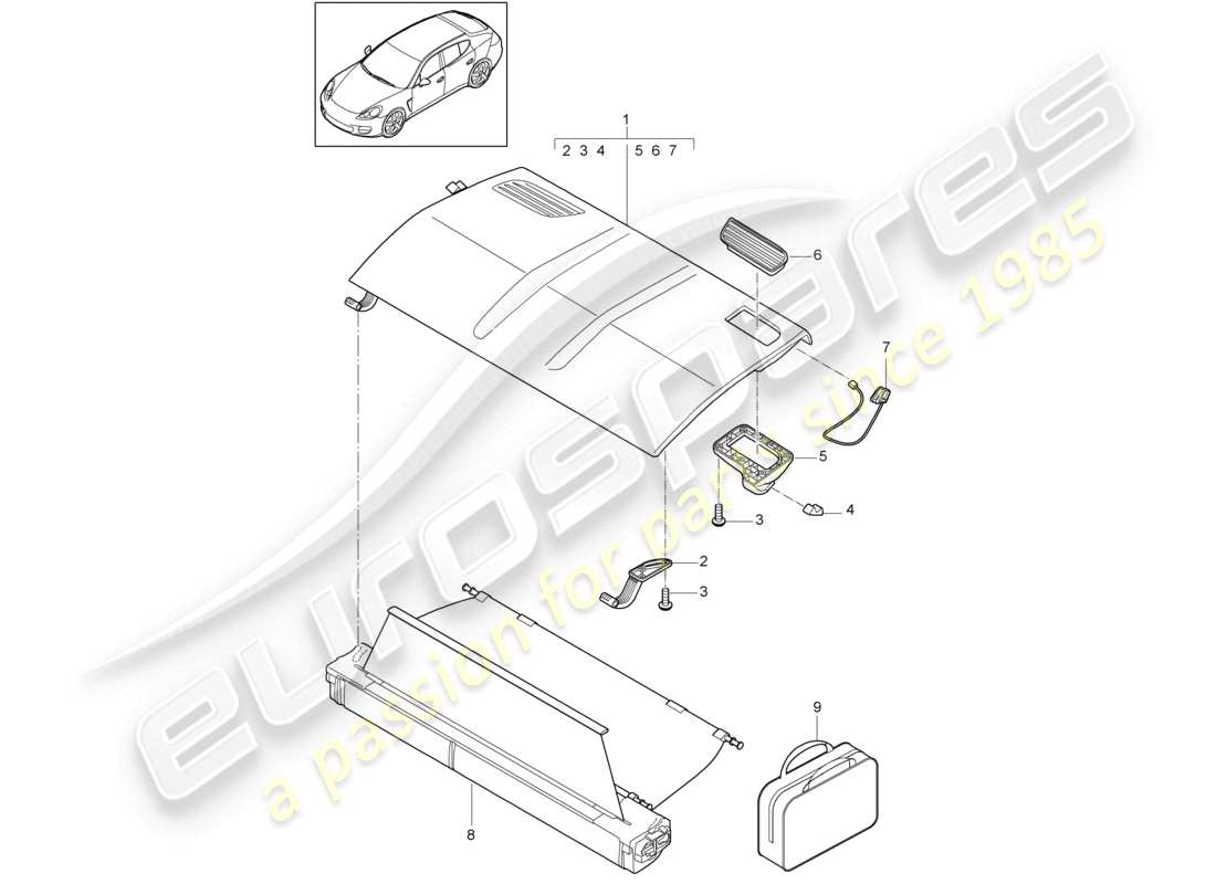 a part diagram from the porsche 2013 (panamera 970) parts catalogue