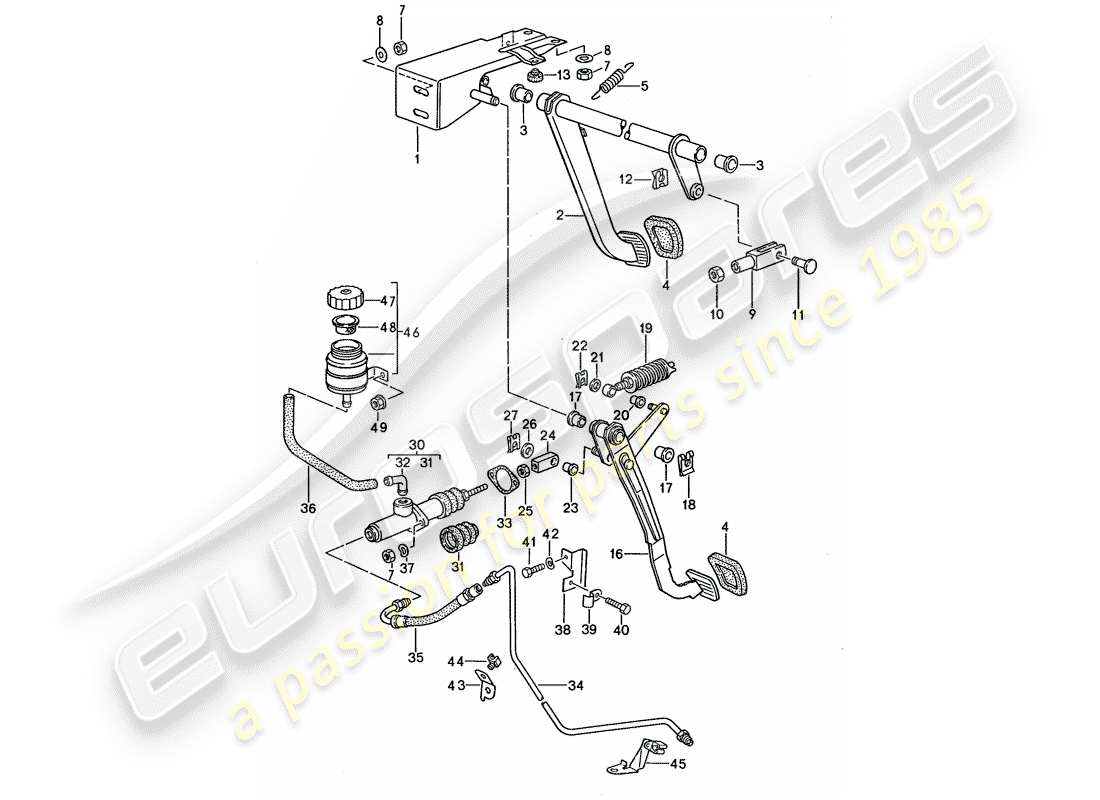 a part diagram from the porsche 1994 (968) parts catalogue