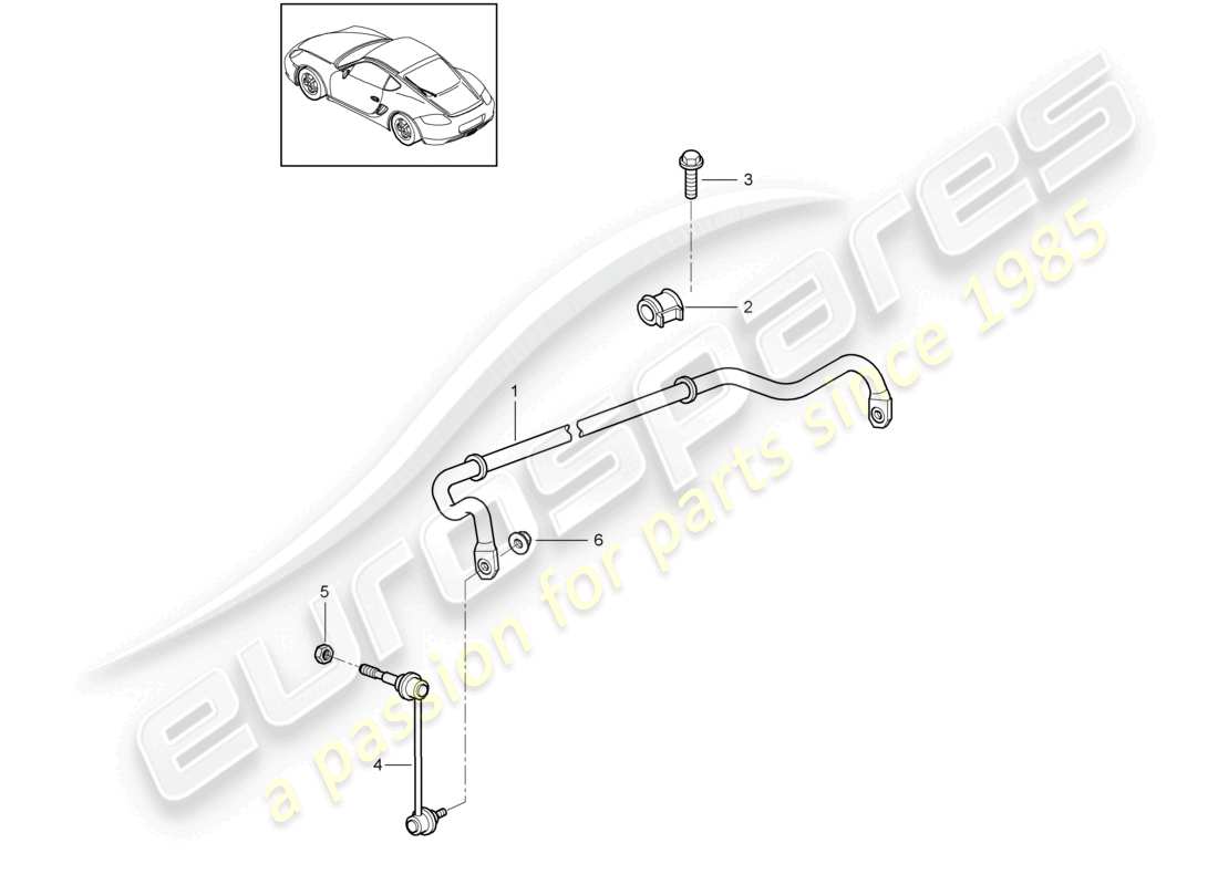 a part diagram from the porsche cayman parts catalogue